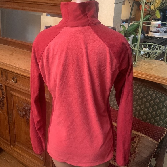 Columbia Women's Red 1/4 Zip fleece pullover L - Picture 3 of 3